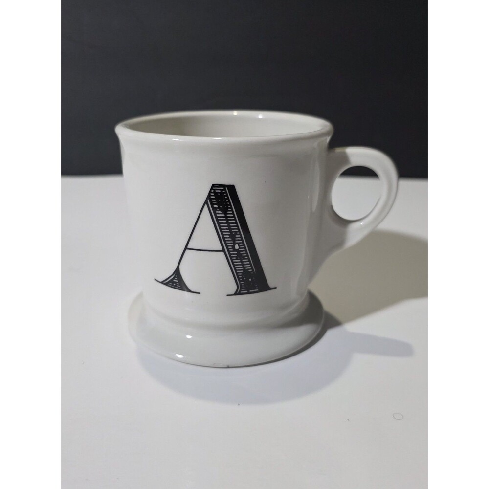 ANTHROPOLOGY Monogram / Letter A White Mug
